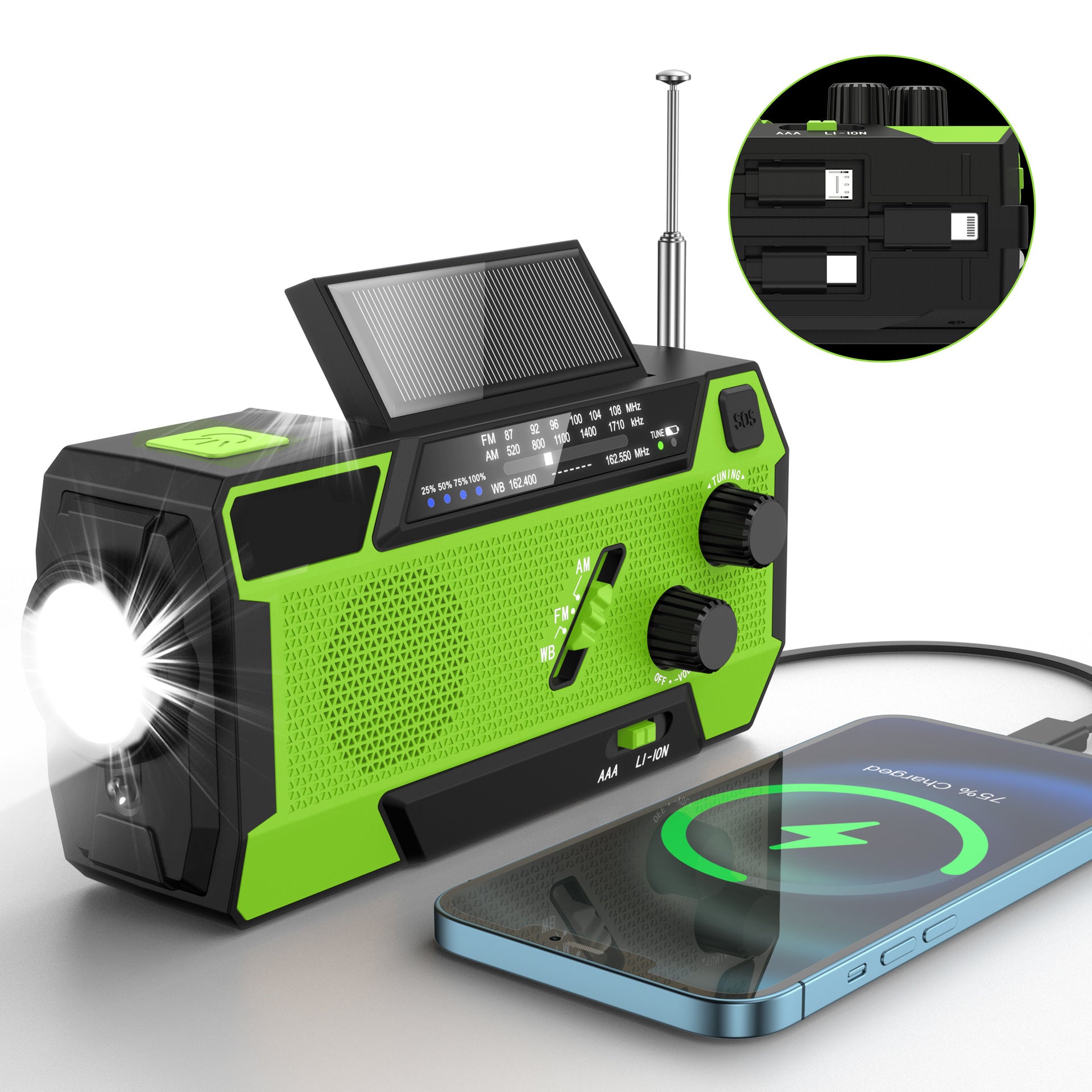 Solar Radio Torch Multifunctional Outdoor Emergency Hand Radio