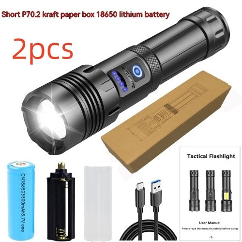 Strong Light Flashlight Outdoor Camping Emergency Rechargeable