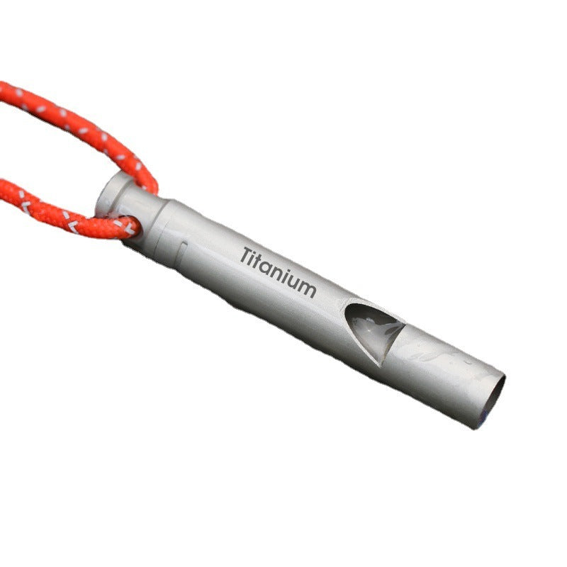 Outdoor Camping Pure Titanium Survival Whistle Lightweight And Portable