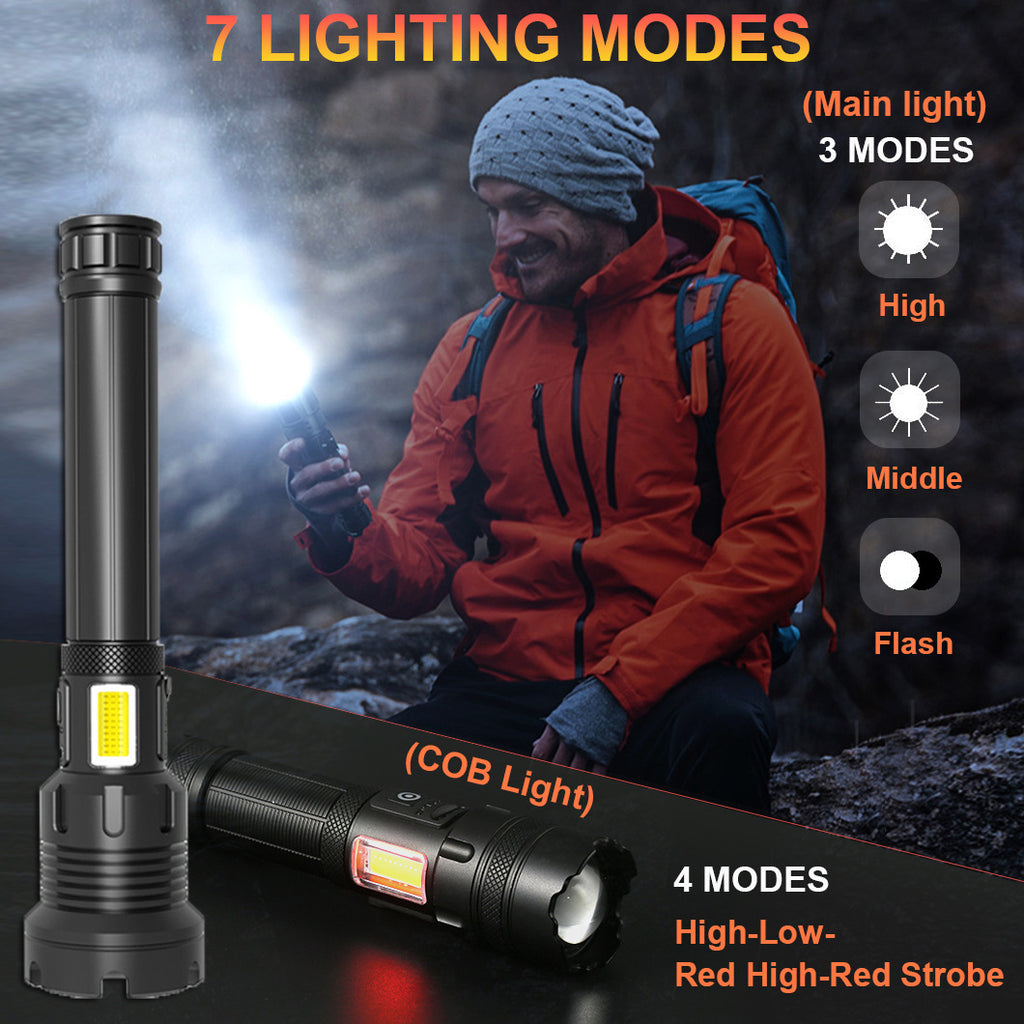 Strong Light Flashlight Outdoor Camping Emergency Rechargeable