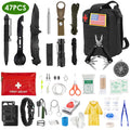 47-Piece Emergency Survival & First Aid Kit with Tactical Pouch