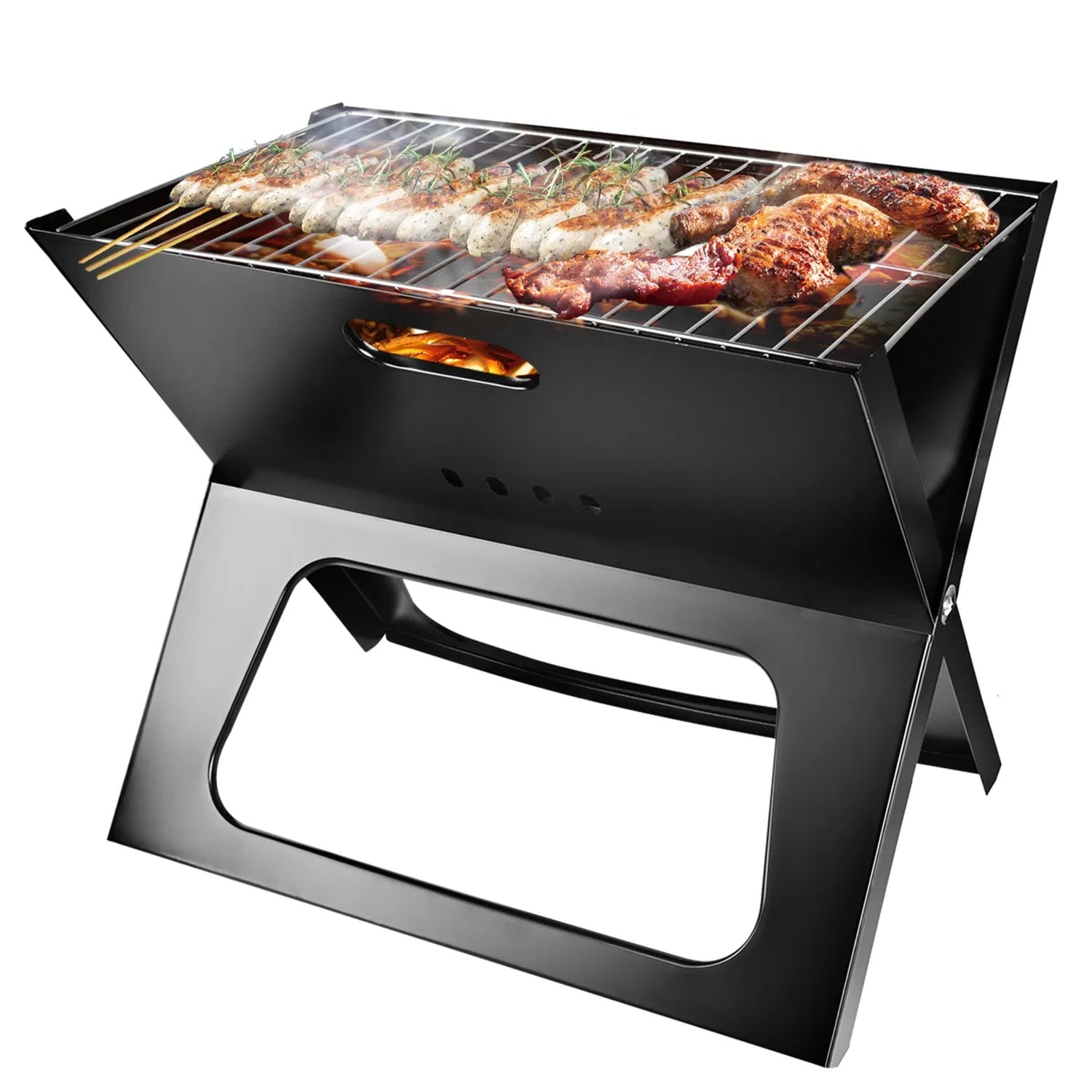 Foldable BBQ Grill Portable BBQ Barbecue Grill Camping Garden Outdoor Travel For Camping Picnic RV Travel
