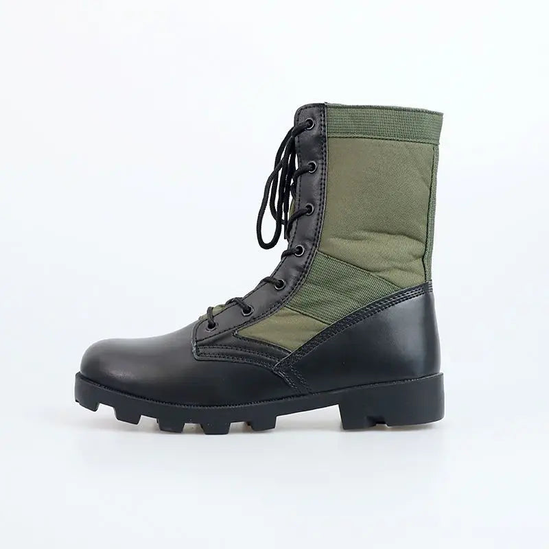 Men’s High-Top Tactical Boots – Leather & Nylon