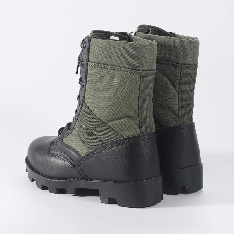 Men’s High-Top Tactical Boots – Leather & Nylon