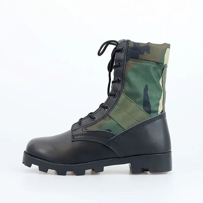 Men’s High-Top Tactical Boots – Leather & Nylon
