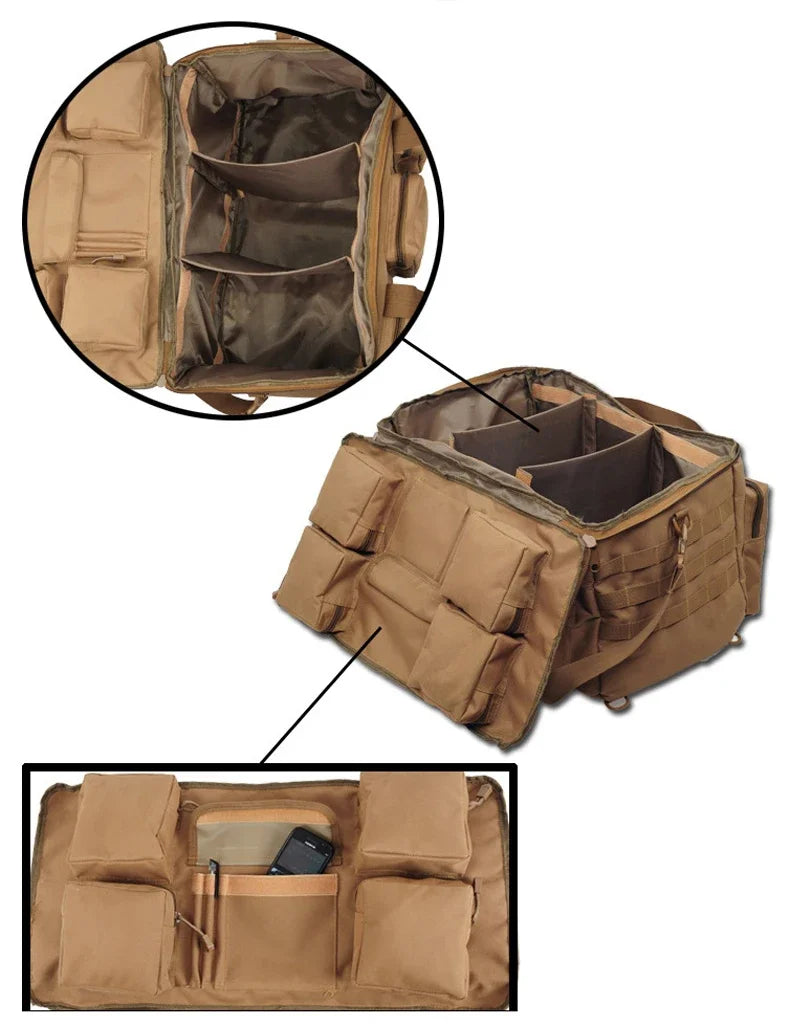 Convertible Nylon Duffel Backpack for Travel & Camping