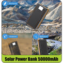 Solar Power Bank 50000mAH Folding Solar Panels 5V 2A USB Output Portable Outdoor Camping Sun Power For IPhone Android