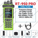Green 10W Ham Radio RT-950 Pro, GPS APRS & SSB, Bluetooth Programming for Walkie Talkie