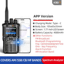 KSUN HF123D Walkie Talkie Long Range AM SW SSB HF UHF VHF Shortwave CB Radio Station HAM Transceiver Amateur Two Way Radio