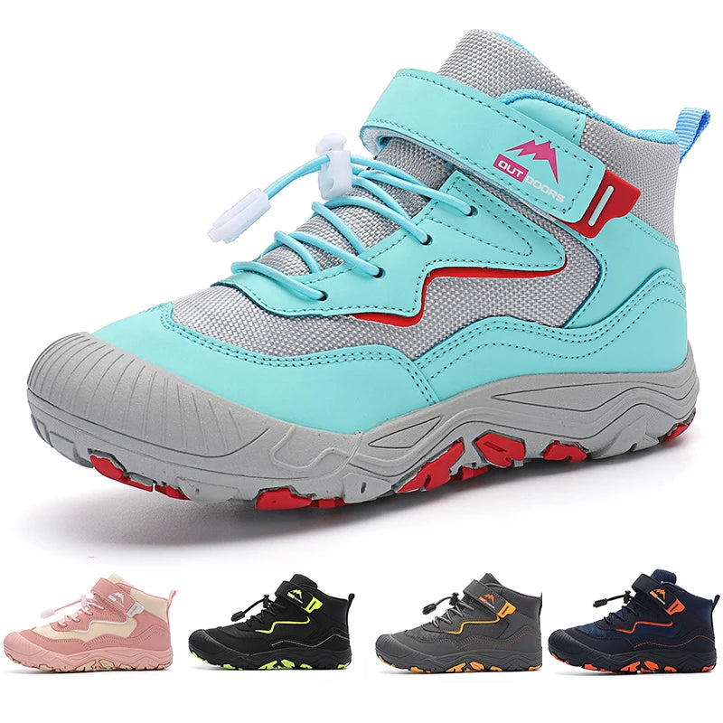 Kids Hiking Boots Toddler Girls Boys Hiking Shoes  Anti-Collision Non-Slip Athletic Outdoor Trekking Boots