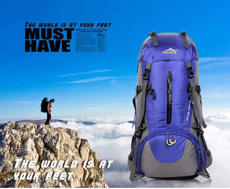 50L Nylon Hiking & Camping Backpack