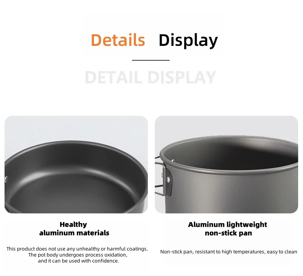 Aluminum Camping Cookware Set – Outdoor Cooking Gear