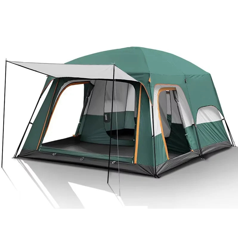 8-12 Personen Campingzelt 2 Zimmer Groß Wasserdicht Winddicht Outdoor Familienzelt mit Regenschutz Instant Kabinenzelte für Camping Strand