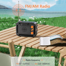 5000mAh Emergency Solar Power Bank Radio USB Charging Hand Crank Radio FM AM WB NOAA Weather Radio with LED Flashlight Powerbank