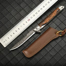 Beim Outdoor-Camping werden oft kleine Messer, Edelstahlmesser und Klappmesser mit hoher Härte und Damaszener Muster verwendet