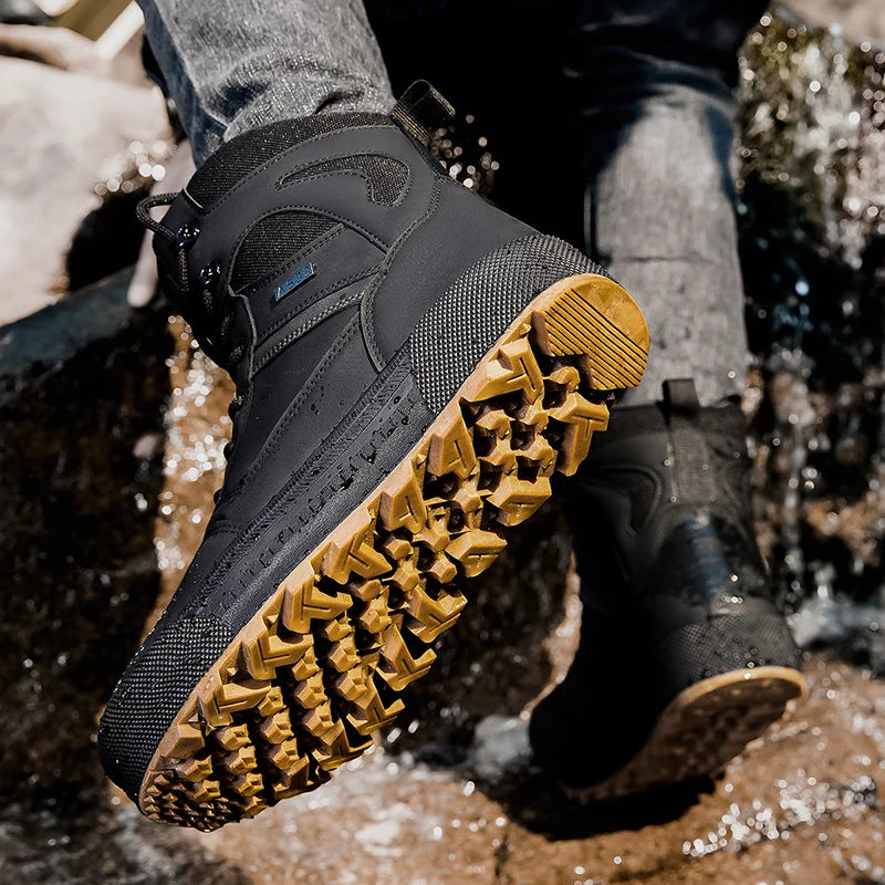 Herren Outdoor Wanderstiefel Taktische Militärstiefel Wasserdichte Arbeitsschutzschuhe Jagdstiefel Knöchelhohe Wüstenstiefel Sportschuhe Kletterschuhe