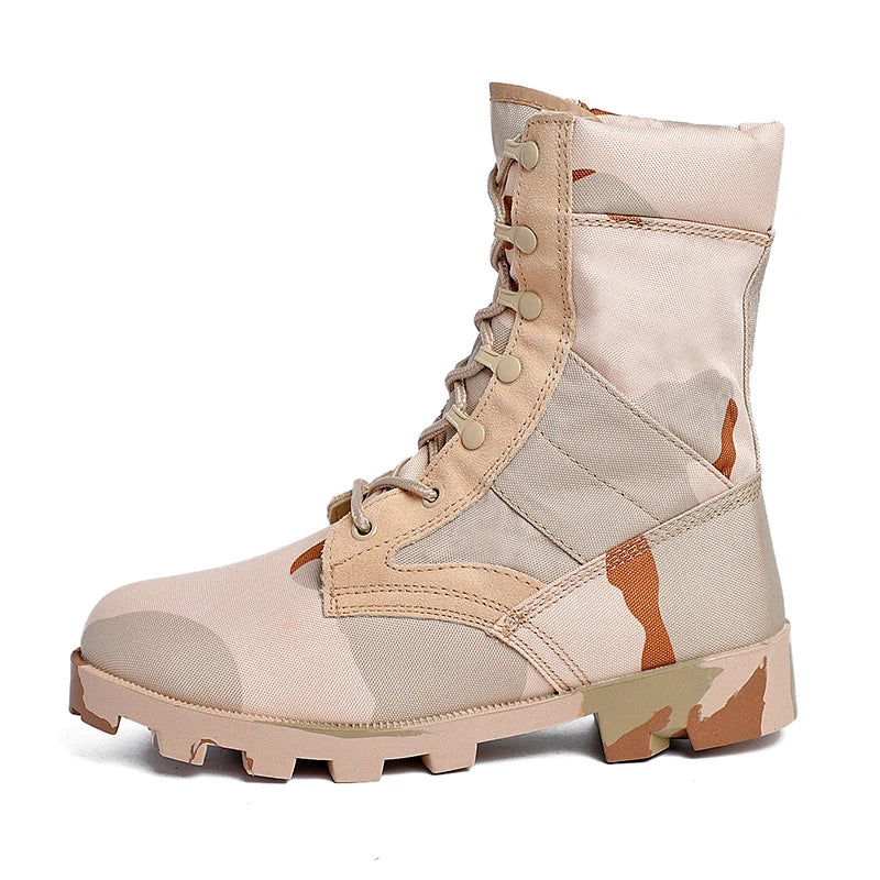 Men’s High-Top Tactical Boots – Leather & Nylon