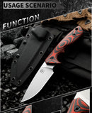 High quality fixed blades, outdoor knives, preferred for camping and hiking, durable and portable, a gift for men