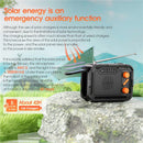 5000mAh Emergency Solar Power Bank Radio USB Charging Hand Crank Radio FM AM WB NOAA Weather Radio with LED Flashlight Powerbank