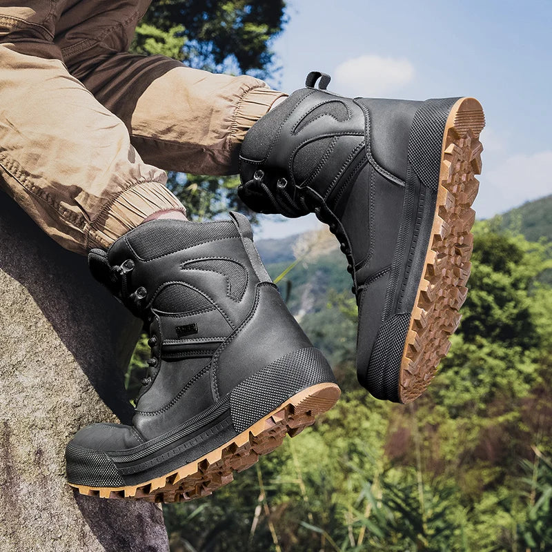 Herren Outdoor Wanderstiefel Taktische Militärstiefel Wasserdichte Arbeitsschutzschuhe Jagdstiefel Knöchelhohe Wüstenstiefel Sportschuhe Kletterschuhe