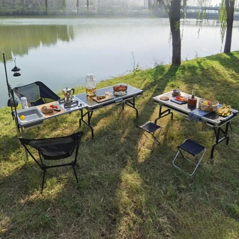 Folding Camp Kitchen Storage Box & Table