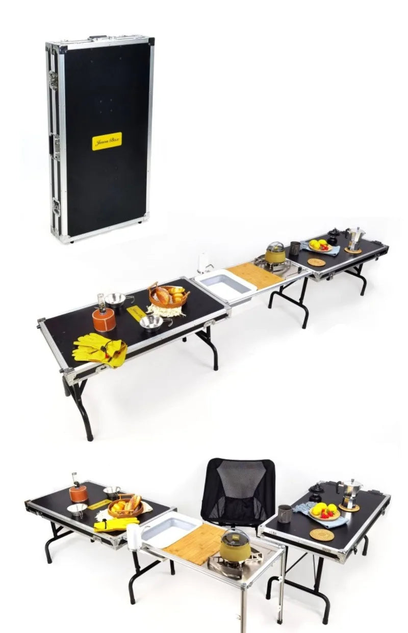 Folding Camp Kitchen Storage Box & Table
