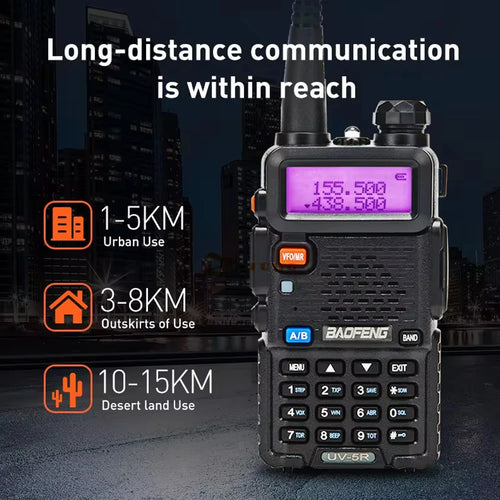 Baofeng UV-5R Handheld Two-Way Radio | 128 Channels