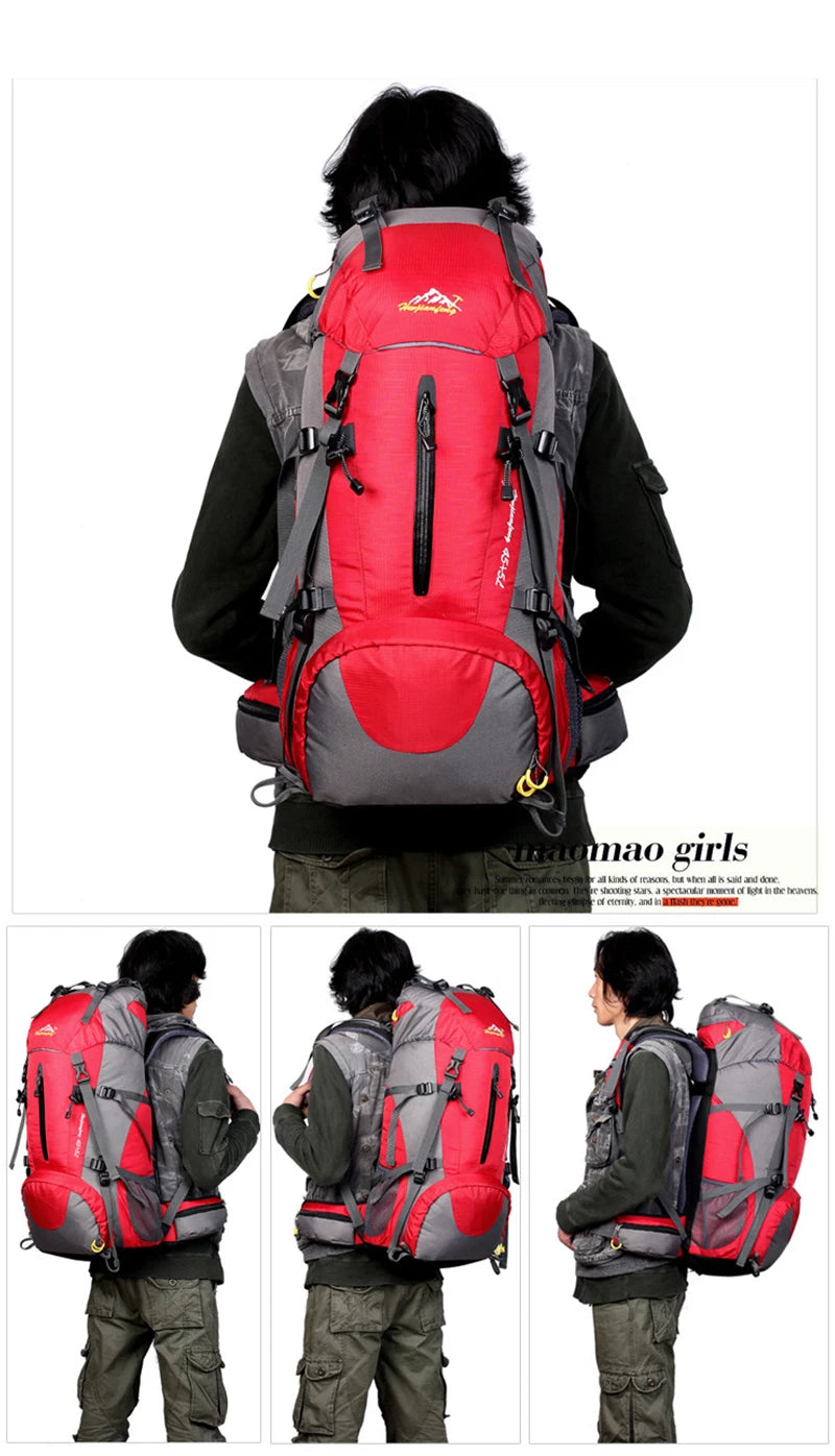 50L Nylon Hiking & Camping Backpack