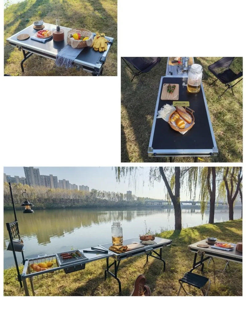 Folding Camp Kitchen Storage Box & Table