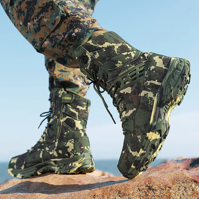 High Quality Men's Outdoor Boots Camouflage Hunting Man Trekking Boot Anti-slip Waterproof Boots Men botas senderismo hombre