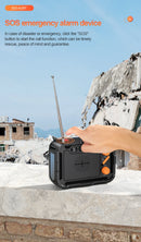 5000mAh Emergency Solar Power Bank Radio USB Charging Hand Crank Radio FM AM WB NOAA Weather Radio with LED Flashlight Powerbank