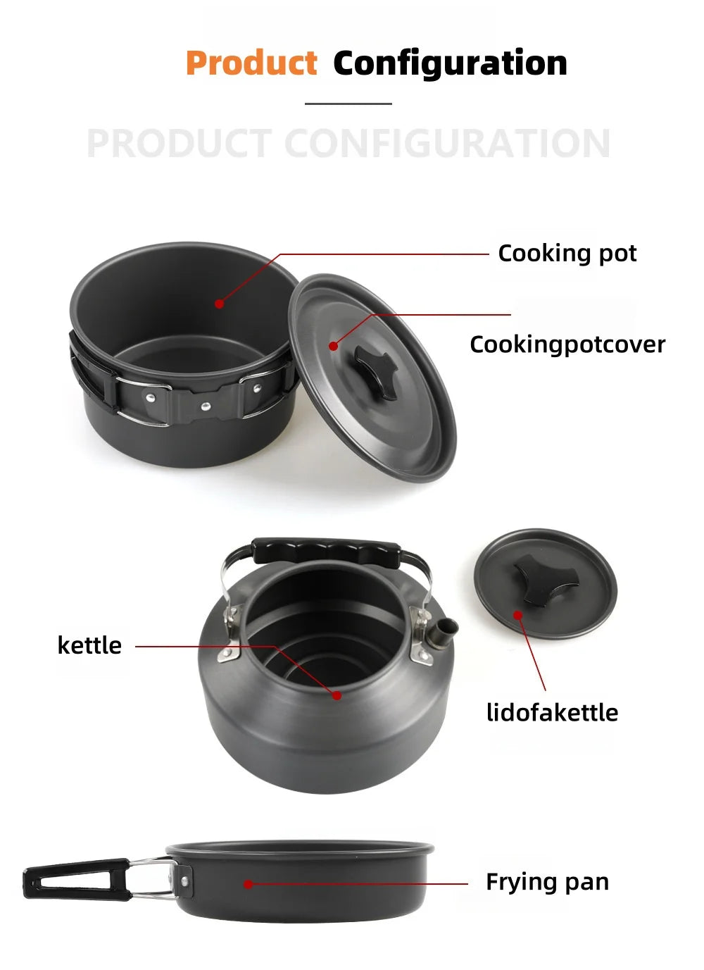 Aluminum Camping Cookware Set – Outdoor Cooking Gear