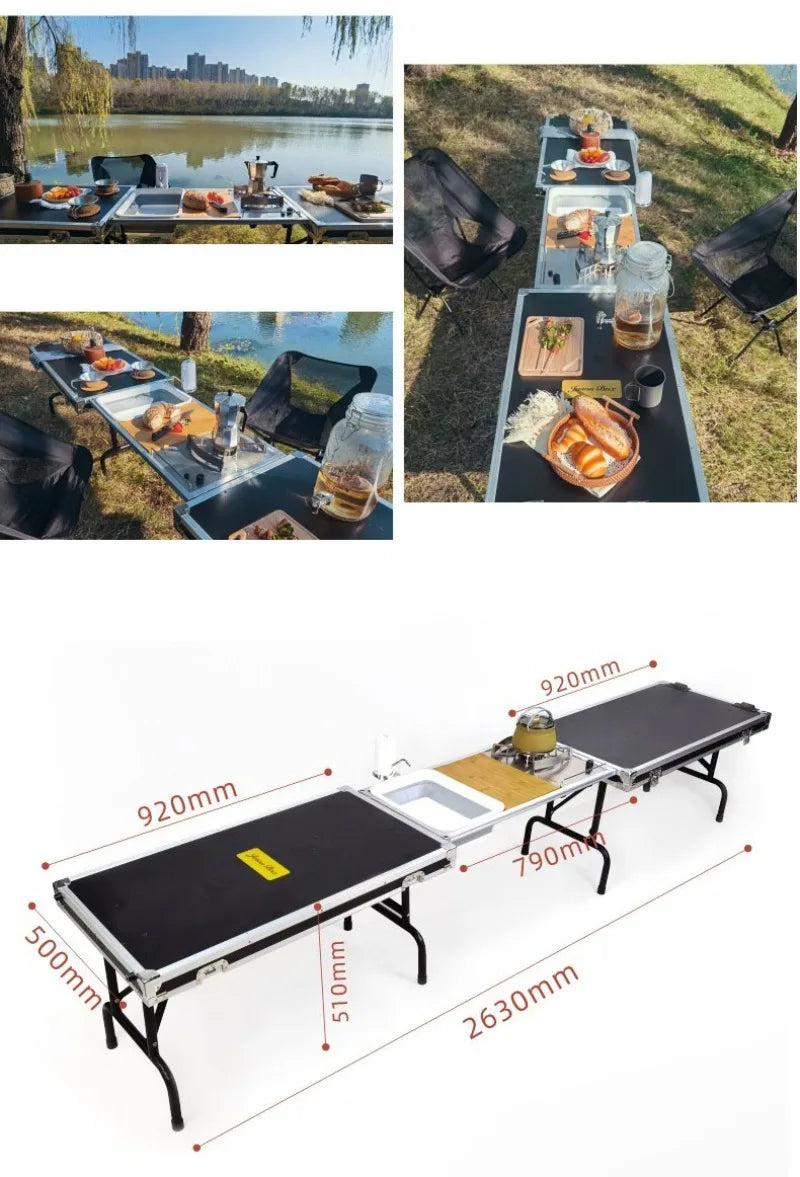 Folding Camp Kitchen Storage Box & Table