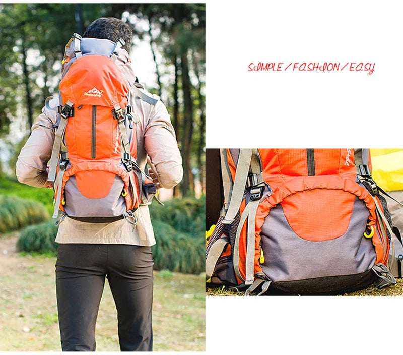 50L Nylon Hiking & Camping Backpack