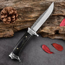 Outdoor Camping Survivalmesser 7cr13mov Klinge Holzgriffe Selbstverteidigung Wildnis Taktik Gerade Messer Militärmesser
