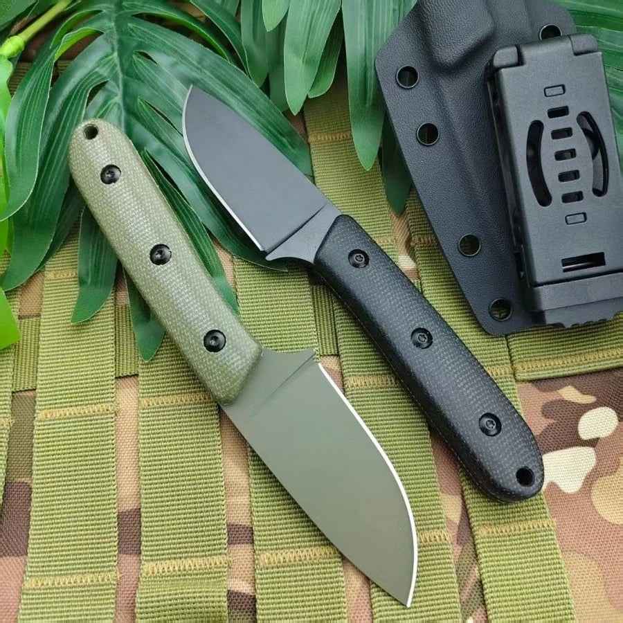 Multipurpose Utility Camping Fishing Essential Straight Knife with K Sheath Ergonomic Design Portable Cutting EDC Outdoor Knives