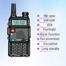Baofeng 8WUV-5R  Dual Band Ham Amateur Met Vhf Uhf Fm CB 128CH 1800/3800mAh portable Handheld long range Hunting Two  Way Radio