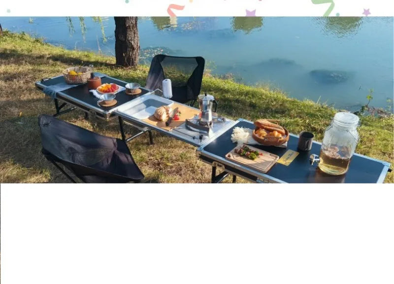 Folding Camp Kitchen Storage Box & Table