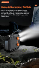 5000mAh Emergency Solar Power Bank Radio USB Charging Hand Crank Radio FM AM WB NOAA Weather Radio with LED Flashlight Powerbank