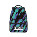 HKS Retro Pattern Backpack for Men Women Teenage Student Hiking Travel Daypack JDM Drift Turbo Car Laptop Computer Canvas Bags