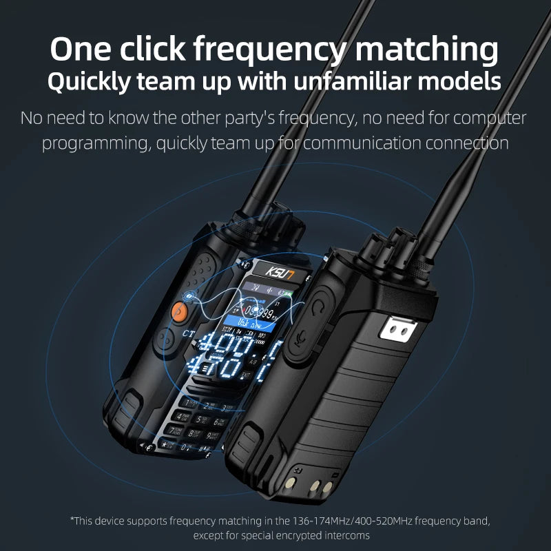 KSUN HF123D UHF VHF Dual HAM Band Radio AM FM NOAA CW SSB HF Shortwave Walkie Talkie 10W Blue-tooth Programming Radio