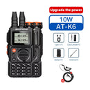 Baofeng AT-K6 Portable Ham Radio Full Band UHF Walkie Talkie with Air Band Scanning Long Range Two-Way Communication
