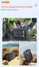 5000mAh Emergency Solar Power Bank Radio USB Charging Hand Crank Radio FM AM WB NOAA Weather Radio with LED Flashlight Powerbank