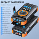 2026 NEW Solar Power Bank 80000mAh 22.5W Magnetic Wireless Powerbank Hand Crank with Cable Portable Charger for Outdoor Camping
