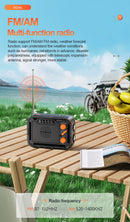 5000mAh Emergency Solar Power Bank Radio USB Charging Hand Crank Radio FM AM WB NOAA Weather Radio with LED Flashlight Powerbank