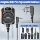 BaoFeng Walkie Talkie BF-780 2 Pin PTT Speaker Mic for Quansheng UV-K5 K6 Baofeng UV-5R BF-888S UV-5RH 21 17 PRO HAM Radio