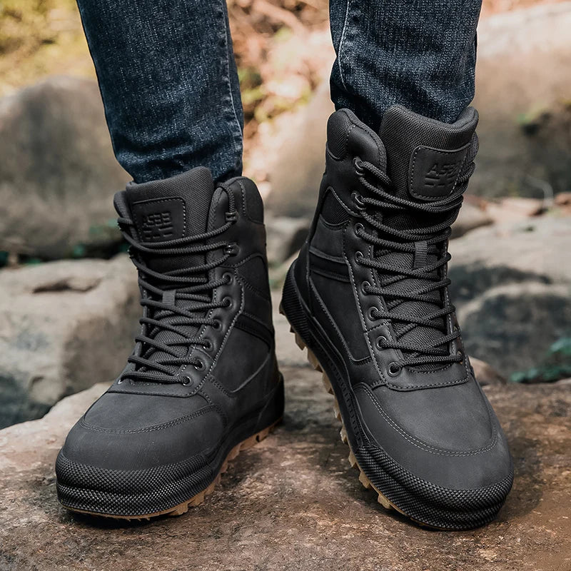 Herren Outdoor Wanderstiefel Taktische Militärstiefel Wasserdichte Arbeitsschutzschuhe Jagdstiefel Knöchelhohe Wüstenstiefel Sportschuhe Kletterschuhe