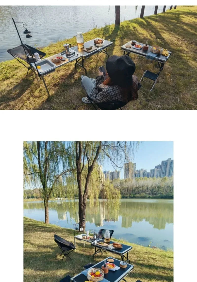 Folding Camp Kitchen Storage Box & Table