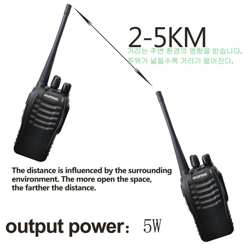 6 PCS Baofeng BF-888S 5 W Walkie Talkie Dual Band Portable Long Range Standby UHF 400-470MHz USB Ham Two Way Radio for Hunting