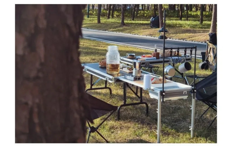 Folding Camp Kitchen Storage Box & Table